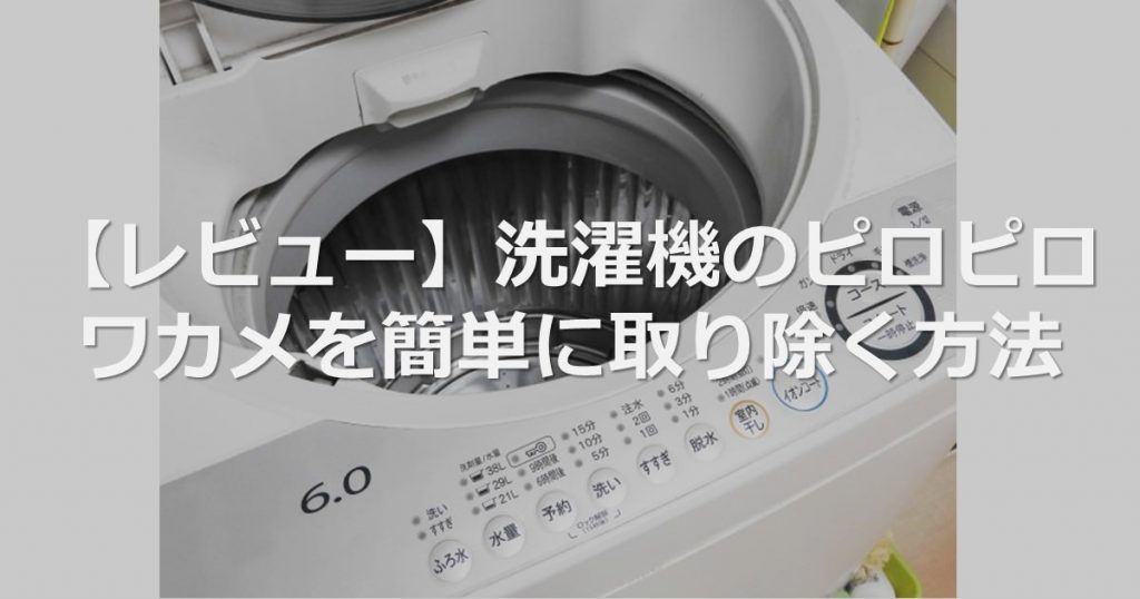 【レビュー】洗濯機のピロピロワカメを簡単に取り除く方法